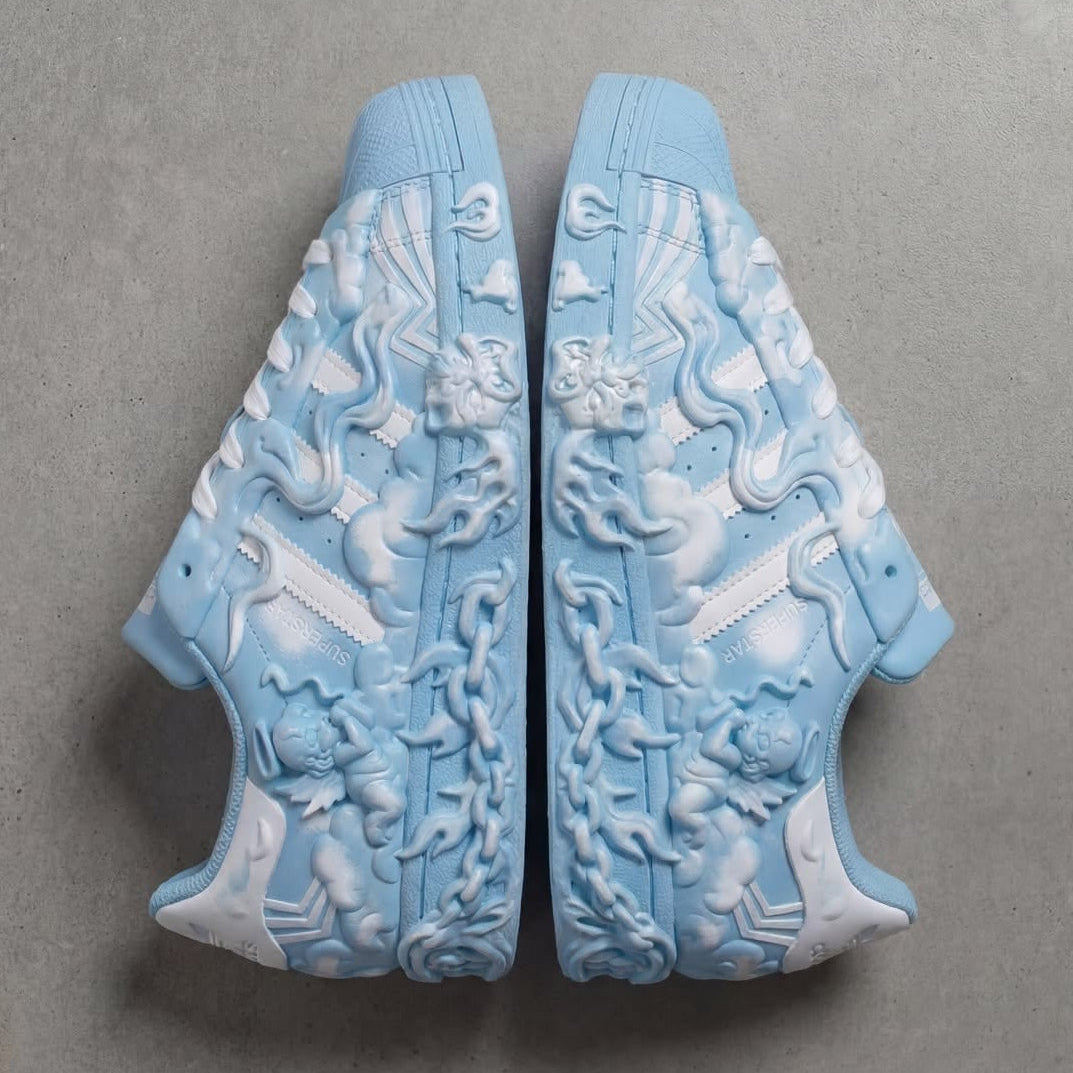 Adidas Superstar Custom Baby Blue