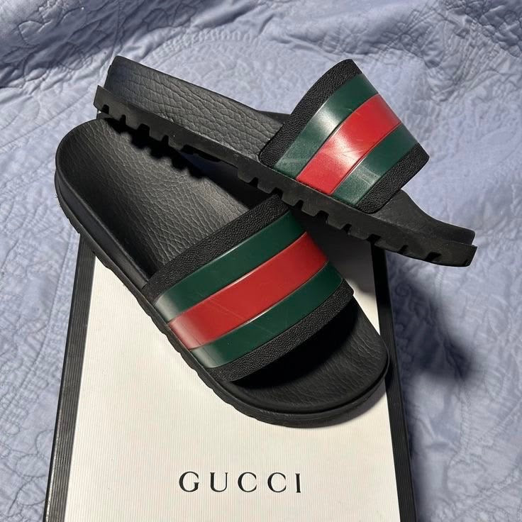 Gucci Web Slide Sandal "Black"