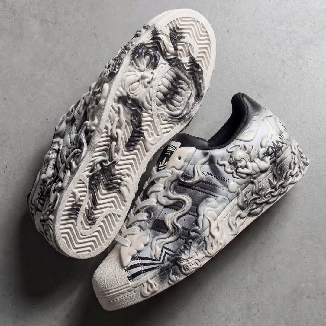 Adidas Superstar Custom White Black